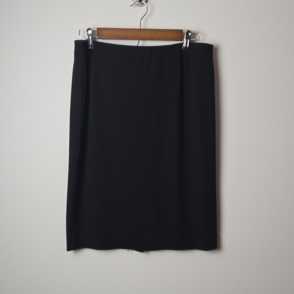 Anne Klein black below knee straight skirt